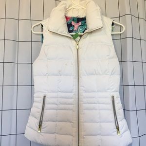 Lily Pulitzer white puffer vest (NWT)